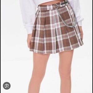 Forever 21 Black and White Skater Mini Skirt